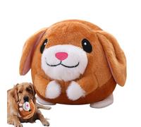 Balle interactive pour chien - Saut automatique - Jouet électronique durable en forme de lapin en peluche avec son couineur - Balle de jeu pour animaux de compagnie - Pour les grands chiens qui