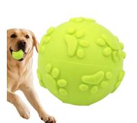 Balle interactive pour chiens - Jouet à mâcher avec son d'empreinte de patte de 6 cm | Balle gonflable pour nettoyage des dents irritantes pour Golden Retriever Corgi | Jouet flottant
