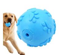 Balle interactive pour chiens - Jouet à mâcher avec son d'empreinte de patte de 6 cm | Balle gonflable pour nettoyage des dents irritantes pour Golden Retriever Corgi | Jouet flottant