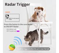 Balle Jouet Interactive étanche pour Chien avec LED Clignotante pour Animaux de Compagnie - Conception Double Mode, Déclencheur, évitement Automatique des Obstacles pour Chiens -