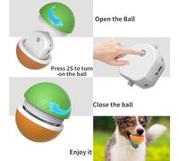 Balle Jouet Interactive étanche pour Chien avec LED Clignotante pour Animaux de Compagnie - Conception Double Mode, Déclencheur, évitement Automatique des Obstacles pour Chiens - (Pas de