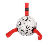 Balle Kona E-TPU avec rubans pour chien, blanc/noir/rouge, 15 cm - Flamingo