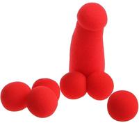 Balle magique Banana Prank Sponge, Sponge Brother avec 4 balles rouges en éponge, accessoires magiques Big Red Sponge, accessoires de magie amusants pour la scène, tours de magie pour adultes