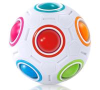 Balle Magique Rainbow, Jeu de Compétences Puzzle Ball, Puzzle 3D Ball, Brain Teaser Stress Balln pour Jouets de Décompression pour Fête Cadeau Enfants Adultes