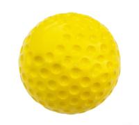 Balle molle alvéolée en polyuréthane pour baseball pour machines à lancer soutenant le développement ciblé de la mécanique au bâton (22,9 cm, jaune)