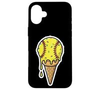 Balle Molle Soft Serve Ice Cream Ball Fondant Joueur Amoureux Amusant Coque pour iPhone 16 Plus