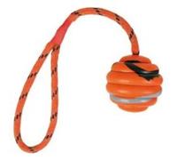 Balle Ondulée Avec Corde, Caoutchouc Naturel , Ø 6 Cm/30 Cm - Mon Animalerie G