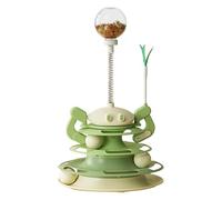 Balle pour chat à trois niveaux - Tour de piste pour chat | Jouet pour animal domestique avec balles colorées à 3 niveaux dans une tour circulaire | Jouet interactif avec plumes | Puzzle amusant pour