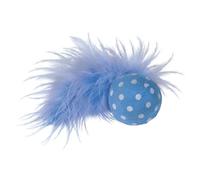 Balle pour chat avec hochet et plume Nobby Pet Bleu 4 cm