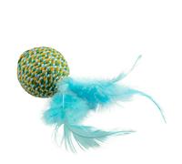 Balle pour chat avec plumes Duvoplus Jolly Bleu 18x4,5x4,5 cm
