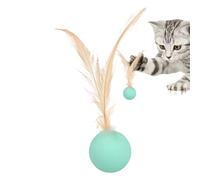 Balle pour chat - Jouet de chasse d'intérieur | Balle de stimulation sensorielle avec plume pour intérieur et extérieur, chasse, exercice, soulagement de l'ennui