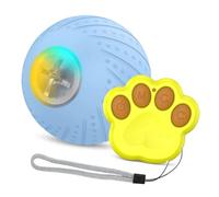 Balle pour Chat, Jouet Interactif Automatique pour Animaux de Compagnie, Longue Durée de Vie de la Batterie, Matériau Sûr pour Chiens et Chats (Ballon télécommandé)