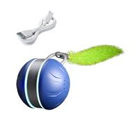 Balle pour chat - Jouet interactif pour chat - Jouet pour le mouvement des animaux de compagnie - Balles à rouler rechargeables avec plume douce - Jeu de mastication pour chat - Stimulez