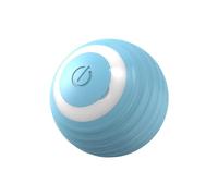 Balle pour Chats Jouet Interactif Boule Automatique Roulement Silicone Instinct Chasseur Convient Chaton Jeu Intérieur, Bleu