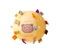Balle pour chien avec clochette, jouet couineur en peluche durable, balle à mâcher colorée pour grands golden retrievers en plein air (V1, taille S)