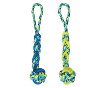 Balle pour chien avec corde Zeus K9 TPR Tug Bleu 40x8x8 cm