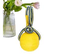 Balle Pour Chien Avec Poignée - Balle D'entraînement À Mâcher Indestructible Pour Mâcheurs Agressifs, Polyester Et Eva, Nœud De Corde À Mâcher, Balles Jouet Tissée | Jouet Interactif Pour Chiot