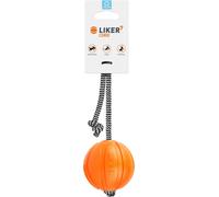 Balle pour chien de qualité supérieure sur une corde, ultralégère, inoffensive, flottante, train de jeu pour chien, dressage de chien, lien entre le chien et l'homme, orange, 7 cm