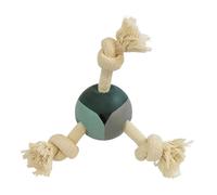 Nobby Balle en Caoutchouc Solide avec Corde à Nouer : 8 cm, Cordes : 24 cm