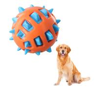 Balle pour Chien en Caoutchouc Sûr, Balle Chien Bicolore Indestructible, Jouets Couineurs pour Chiens, Jouets pour Chiens avec Picots Souples, adaptée à la Mastication, Résistante aux Morsures