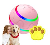 Balle Pour Chien En Silicone Avec Lampe De Poche LED - Jouet Auto-mobile Rechargeable Par USB | Balle Interactive Avec Capteur De Mouvement Pour Animaux De Compagnie, Étanche Et Durable, Roulement Act