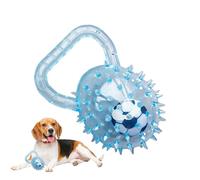 Balle pour chien - Jouet interactif amusant, balle à mâcher en caoutchouc à picots avec ballon de football à l'intérieur, poignée authentique pour animaux de compagnie, jeu d'entraînement à rapporter