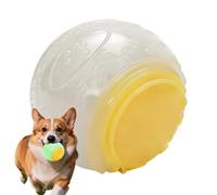 Balle pour chien qui brille dans le noir - Jouets caoutchouc qui couine lumineux,Balle de jeu pour chien - pour Dressage, Voyage, Plage, Piscine, Parc, Jardin, Maison, Intérieur et Extérieur