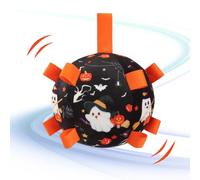 Balle Pour Chiens Thème Halloween mastication dentition grande clochette | Balle Interactive Pour Chien races petites moyennes chiot exercice rapporter intérieur
