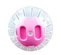 Balle pour Hamster 12 cm, Roue en Plastique sûre, Cage Transparente et Lavable, Jouets Ronds pour Hamster avec Trou Creux, Fournitures pour Animaux de Compagnie avec Couvercle, Roue Rose pour Ham