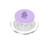 Balle Python Keeper Silhouette de Serpent Lilas PopSockets PopGrip pour MagSafe