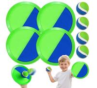 Balle Raquette Scratch Jeux, Enfants Lancer Catch Ball Jouet Jeu, Raquette de Plage, Jeu de Balle à Scratch, avec 4 Raquettes et 4 Balles, Convient pour Jardin extérieur Piscine Plage