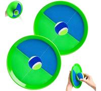 Balle Raquette Scratch Jeux Jeu Exterieur Enfant Lancer Catch Ball Jouet Lancer et Attraper Jeu de Balle Raquette De Plage 2 Pagaies de Balle à Attraper Velcro Cadeau