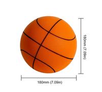 Balle Rebondisnoyaux Silencieuse No.3/5/7 Pour Enfants,Basket-Ball D'intérieur Silencieux,Haute Résilience,Rebond D'air,Jouet De Sport Avec Cerceau - Type 18cm