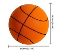 Balle Rebondisnoyaux Silencieuse No.3/5/7 Pour Enfants,Basket-Ball D'intérieur Silencieux,Haute Résilience,Rebond D'air,Jouet De Sport Avec Cerceau - Type 24cm