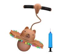 Balle rebondissante avec poignée - Capybara Jump Bouncer | Poignée Gonflable Équipement de Saut Amusant, Entraînement d'équilibre préscolaire Jouet de Ride à élastique pour divers