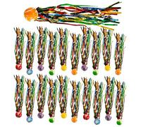 Balle Rebondissantes, Smavles 20 Pièces Balles Rebondissantes Enfant avec Ruban Colorée, Parfaites Comme Cadeaux d'anniversaire pour Enfants, Jeux de Fête ou Souvenirs pour Divertir lors Anniversaires