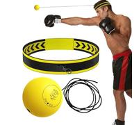 Balle Réflexe Boxe, Entraînement Réaction Coordination Main-Œil, Bandeau De Frappe Et Débutants, pour Adultes Amateurs Passionnés Familles Amis Activité Ludique