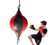 Balle Réflexe De Boxe En Cuir PU - 12,99 Pouces De Longueur, Équipement D'entraînement À Cordon Élastique, Sac De Boxe À Double Extrémité | Routines De Remise En Forme À Domicile, Exercices De Soulage