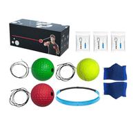 Balle réflexe d'entraînement de boxe - Punching Reaction Fitness - Balle de réaction de boxe avec bandeau en silicone - pour salon, chambre à coucher, dortoir, salle de sport, hommes, femmes