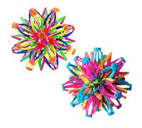 Balle respiratoire Extensible | 6,5 Pouces Rainbow Magic Ball Fidget Toy | Balles de Fleurs transformables Toys Puzzle avec la lumière | Extension balles Sensory Stress Relief Toys for TDAH Yoga