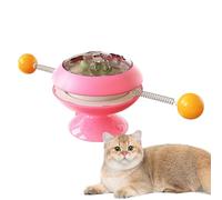 Balle rotative à herbe à chat - Moulin à vent interactif pour chats d'intérieur | Jouet amusant pour taquiner, herbe à chat rotative pour le jeu, la stimulation mentale et l'exercice pour chatons et