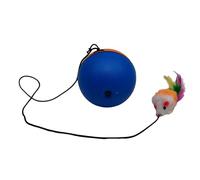 Balle roulante Active - 3,27x3,27 Pouces Jouet pour Chat Ball | Jouet pour Chien avec Souris en Peluche, Balle rotative rebondissante à Mouvement Automatique