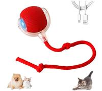Balle roulante active avec queue pour chiens et chats, balle de saut intelligente à 360° pour chiens, 3 modes de divertissement et fonction de réveil intelligent, chargement USB, balle interactive