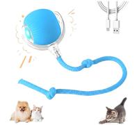 Balle roulante active avec queue pour chiens et chats, balle de saut intelligente à 360° pour chiens, 3 modes de divertissement et fonction de réveil intelligent, chargement USB, balle interactive
