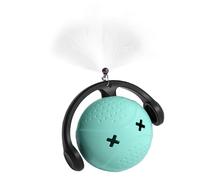 Balle roulante automatique pour chiens - Jouet électrique interactif avec lumières | Balle rebondissante résistante à l'eau pour un jeu actif | Balle occupée en forme de casque pour garder les animaux