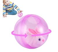 Balle roulante électrique pour animal domestique, jouet de course pour hamster, jeu interactif pour chien avec action rotative, aide à l'apprentissage avec fonction rampe, accessoire mignon, 10,5 x 6