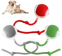 Balle Roulante Interactive,Jouets Automatiques pour Chat Jouets pour Chien à Mouvement Automatique, 360° Smart Automatic Rolling Ball Toy Boules éLectriques pour Chien/Chat (Rouge+Gris+Vert)