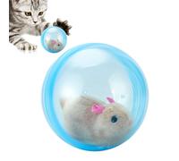 Balle roulante pour chiens - Globe rotatif motorisé, à piles, avec housses | en peluche colorées, sensoriel stimulant, idéal pour les jeux au sol en intérieur et le fitness des animaux de compagnie