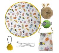 Balle Roulante Rapide Sur Tapis Balle LED Automatique Rechargeable À | Chat Interactifs Gazouillis automatique, LED, plume mobile pour chatons et chiens