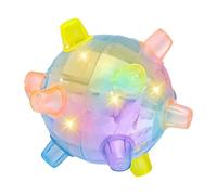 Balle Sautante Interactive pour Chien, Balle Rebondissante Clignotante À Piles pour Chiens, Balle Colorée Activée par Le Saut avec Lumières Et Musique pour Jouer À La Course